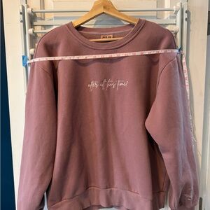 Dusty Rose Script Pullover Sweatshirt SHIPS TODAY 3/27!